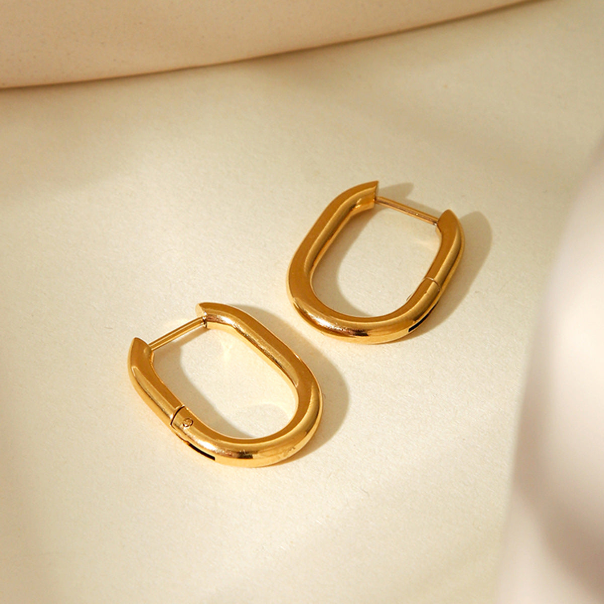 Aurelia Geometric 18K Gold Plated Stainless Steel Earrings