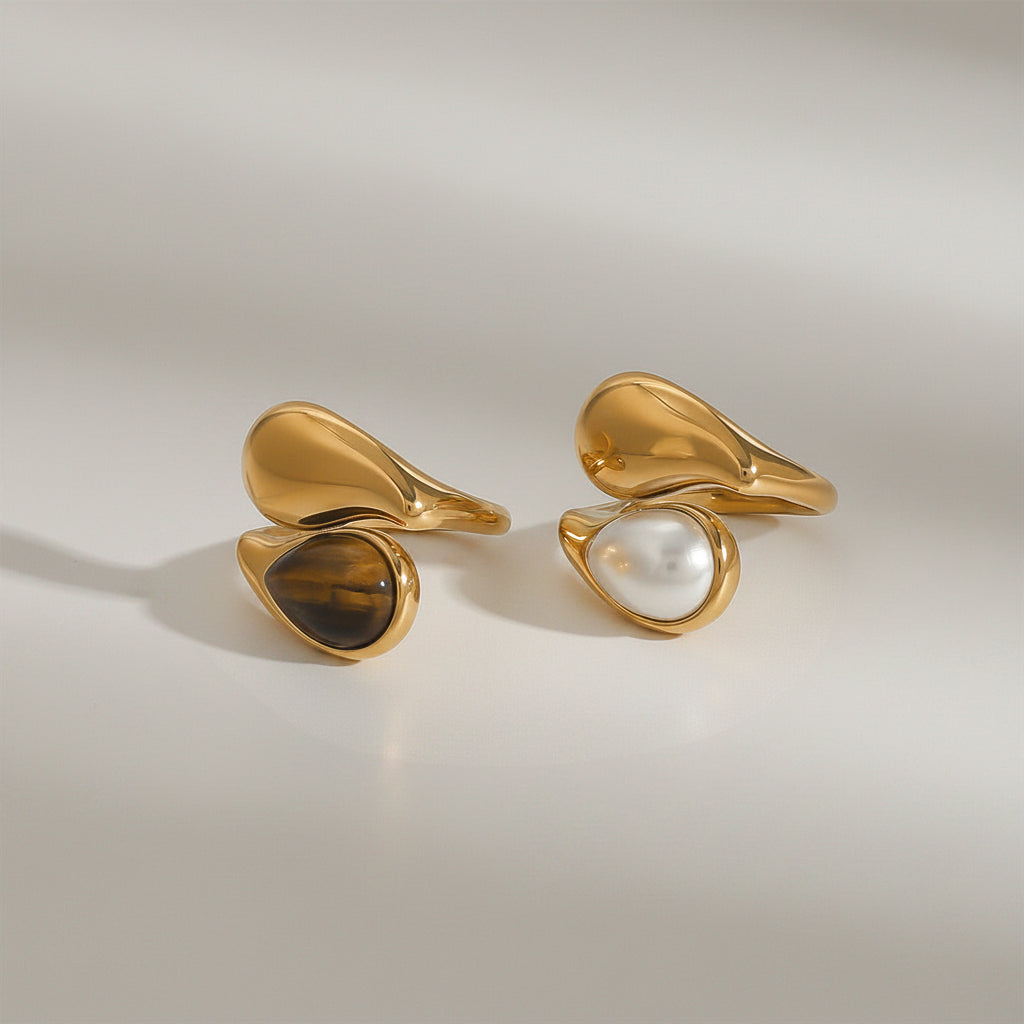 Mara Amber Pearl Ring