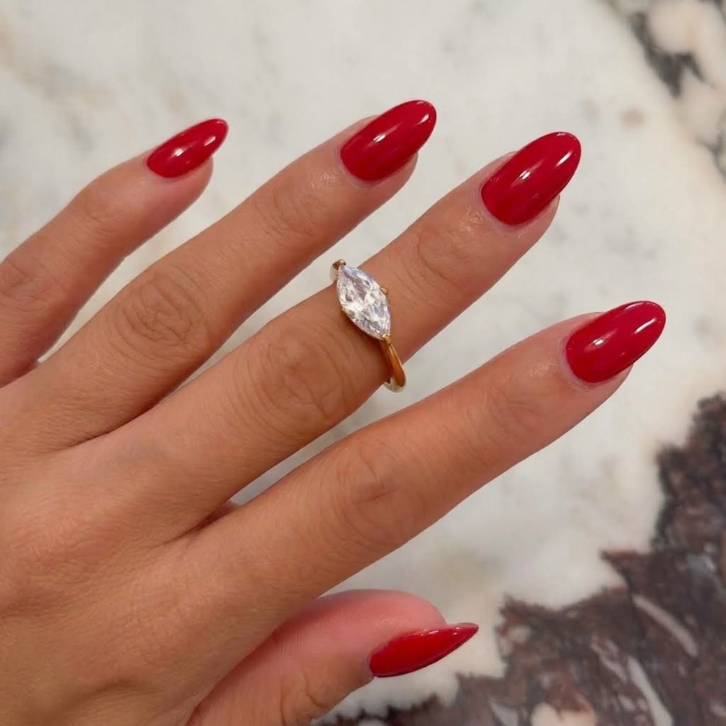 The Astra 18K Gold Pear & Radiant Cut Zircon Ring