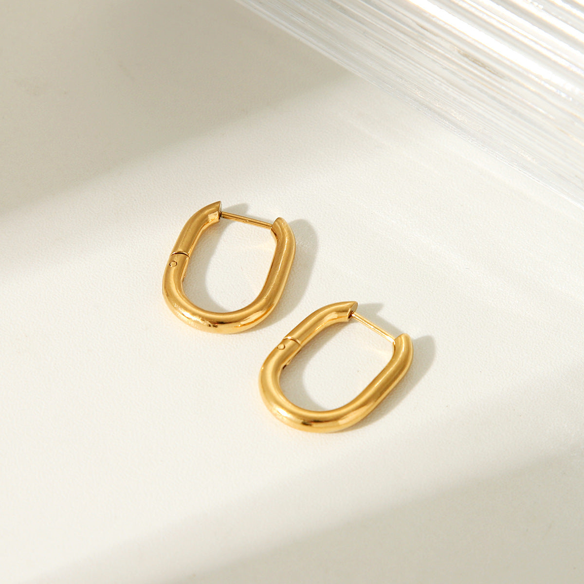Aurelia Geometric 18K Gold Plated Stainless Steel Earrings