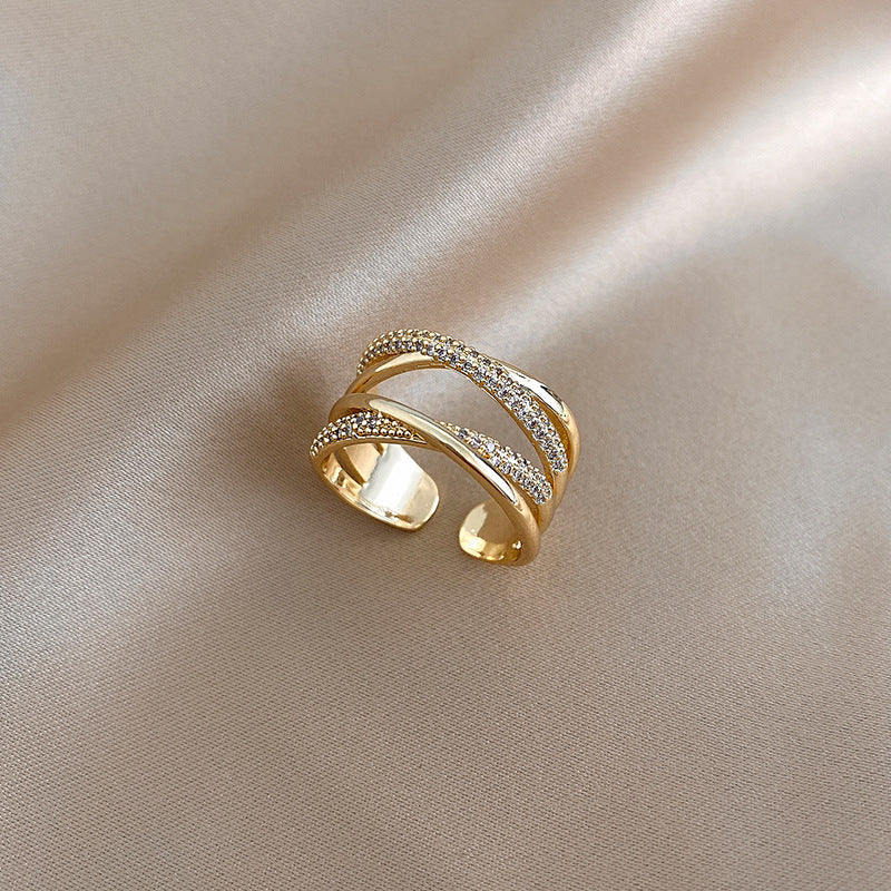 Eternal Cross Diamond Pavé Ring