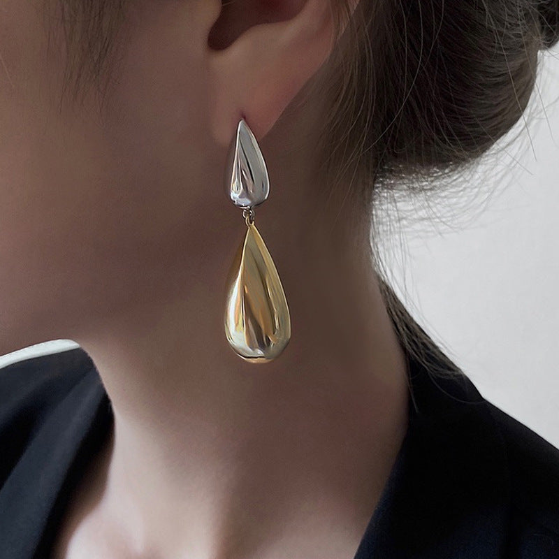 The Horizon Two-Tone Teardrop Earrings