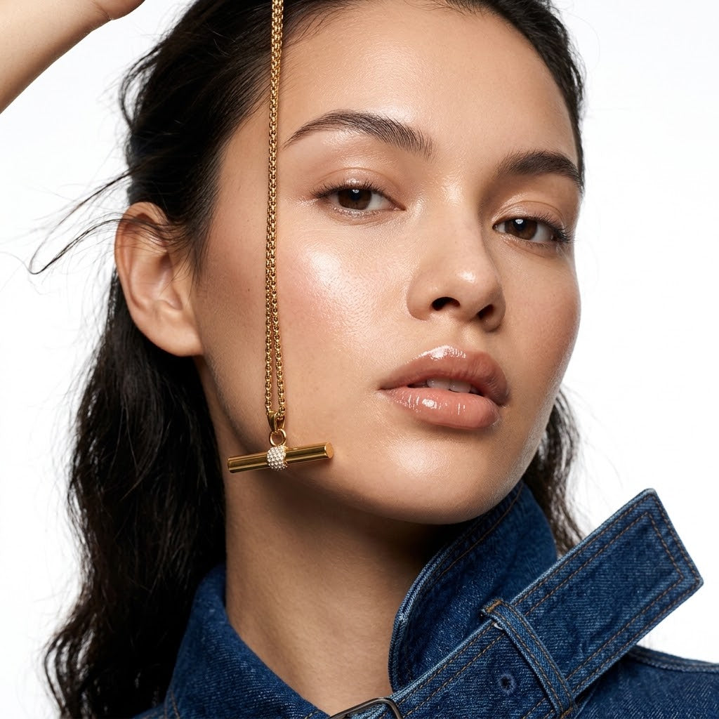 The Soleil Geometric Sunburst Statement Necklace