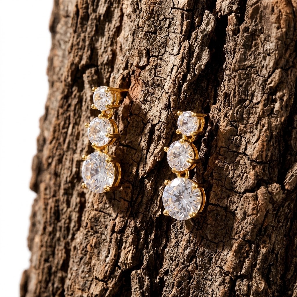 The Grace Tiered Zircon Drop Earrings