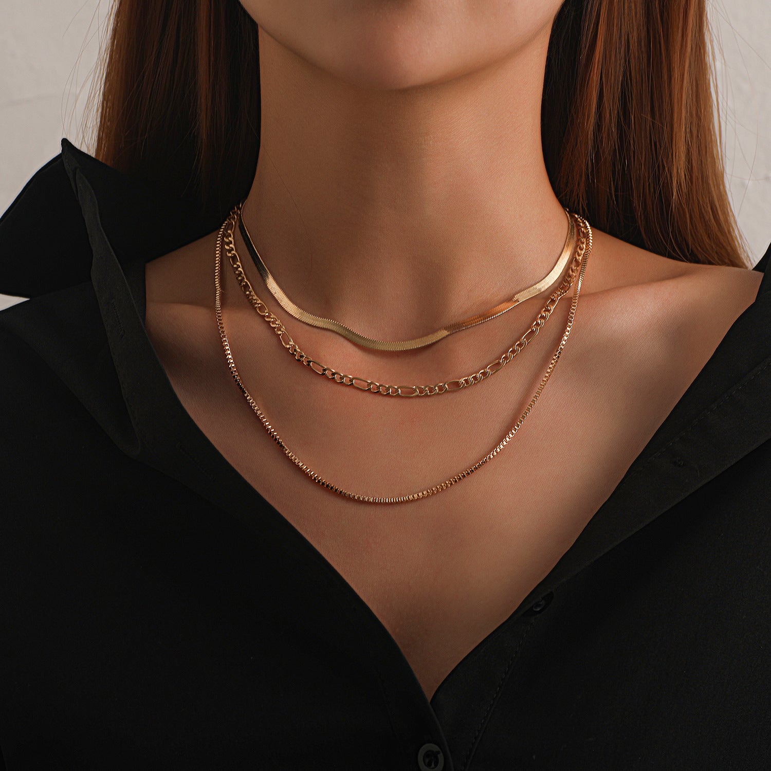 Modern Multi-Strand Flat Snake Chain