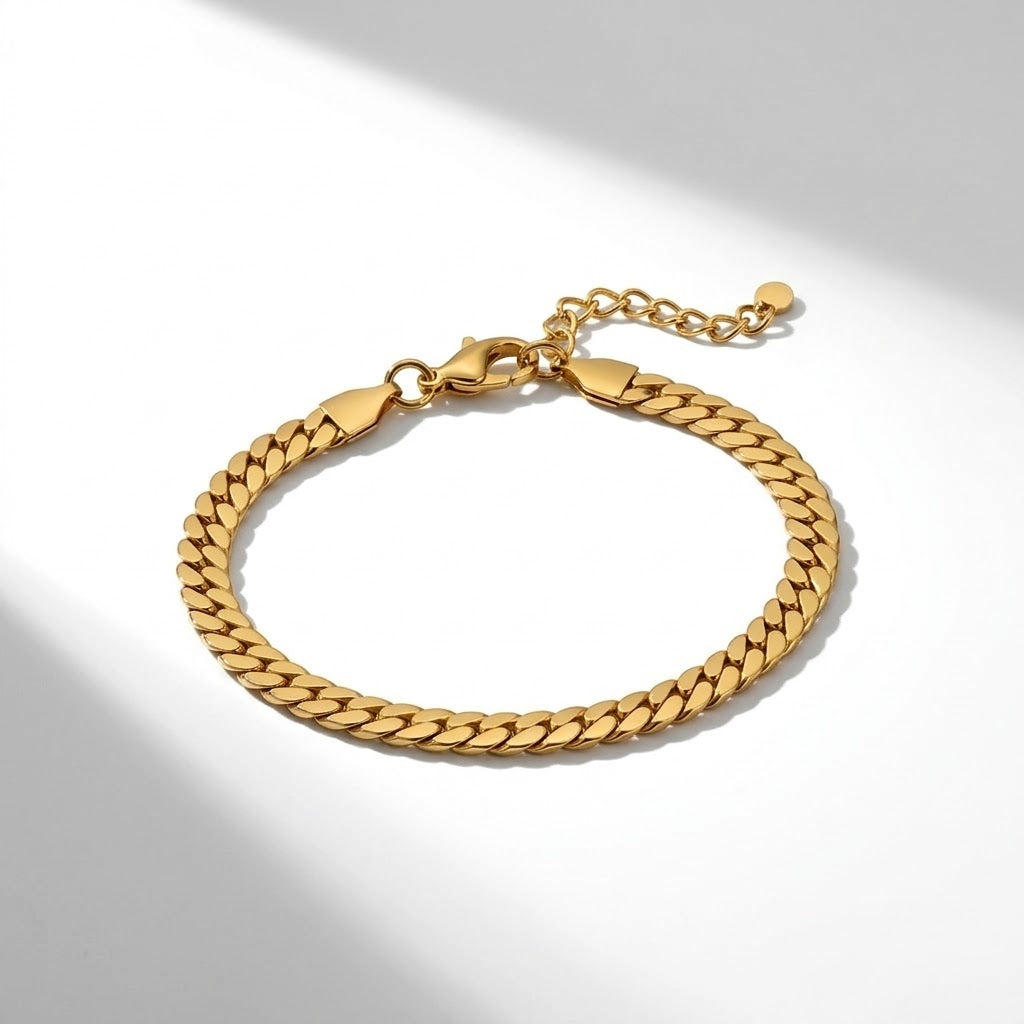 The Heritage 18K Gold Plated Cuban Chain Bracelet