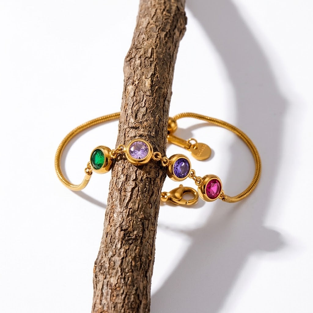 The Iris Multi-Color Crystal Delicate Bracelet