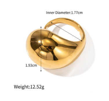 Everly 18K Gold Plated Bold Statement Ring