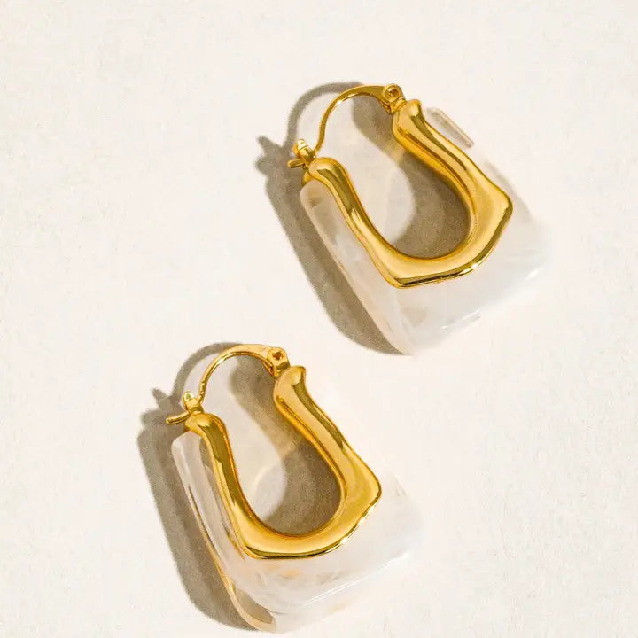 Talia Boho 18K Gold Plated U-Shaped Hoops