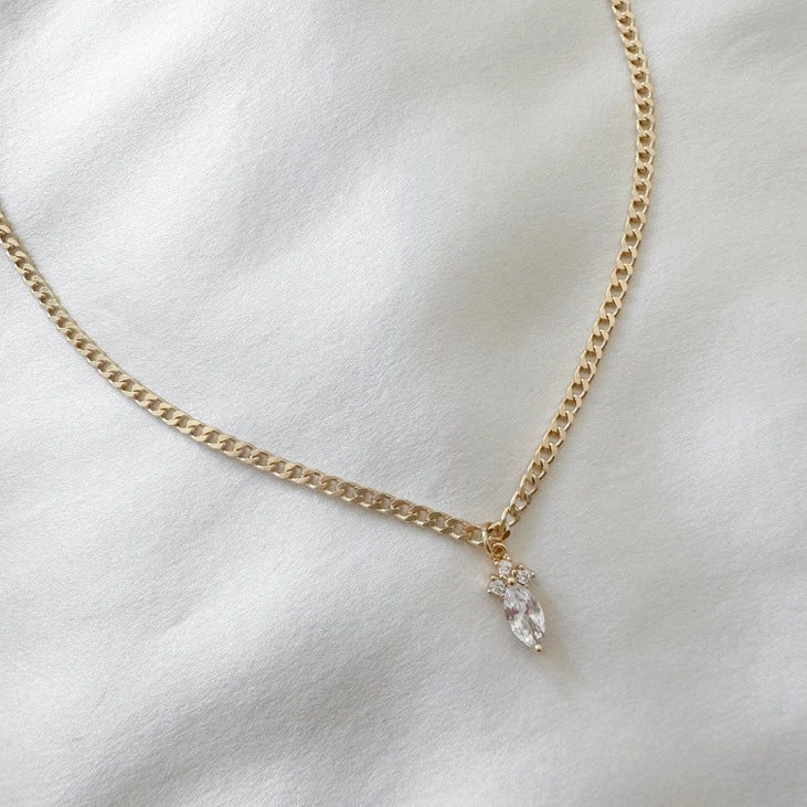 Bexley Marquise Pendant Necklace 14k Gold Filled Chain