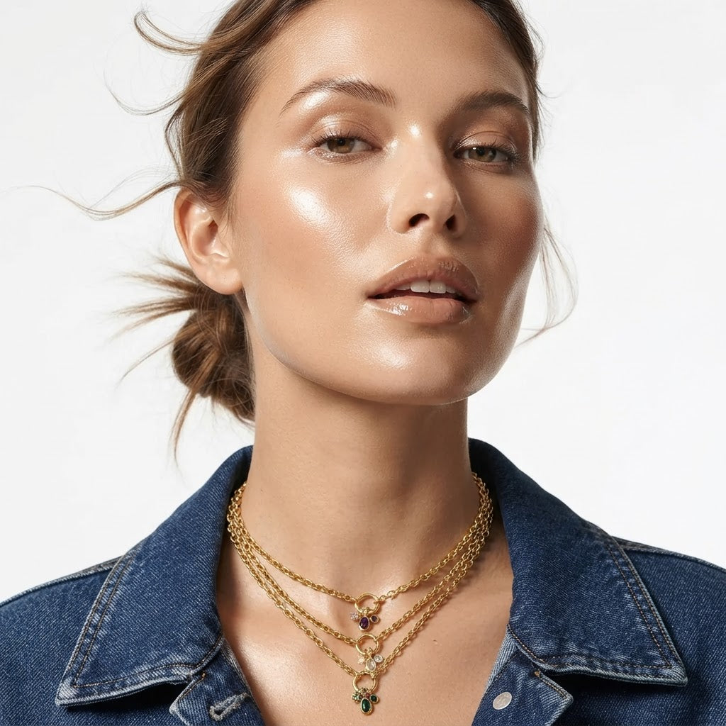 The Tarot Celestial Charm Tarnish-Free Collier